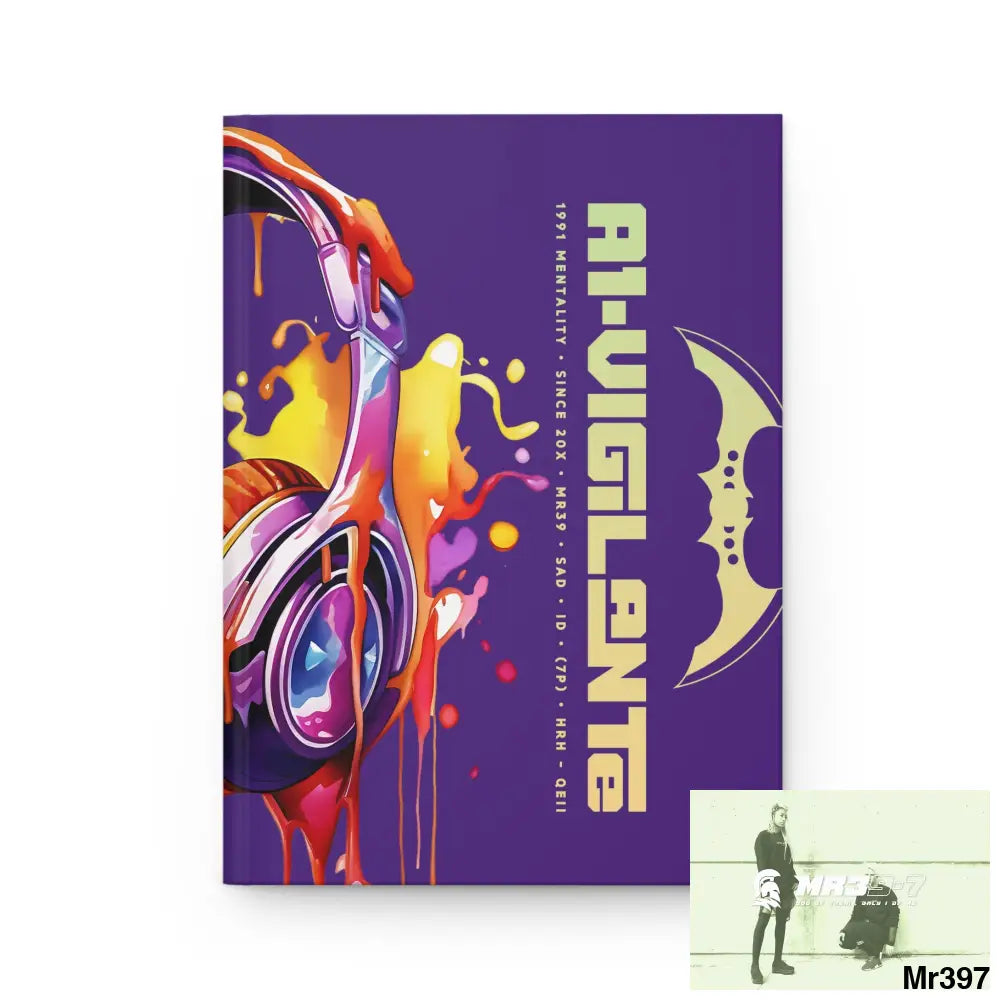 A1- Vigilante Melting Headset Hardcover Journal Matte Journal Paper products
