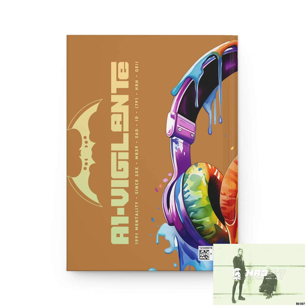 A1- Vigilante Melting Headset Hardcover Journal Matte Journal Paper products