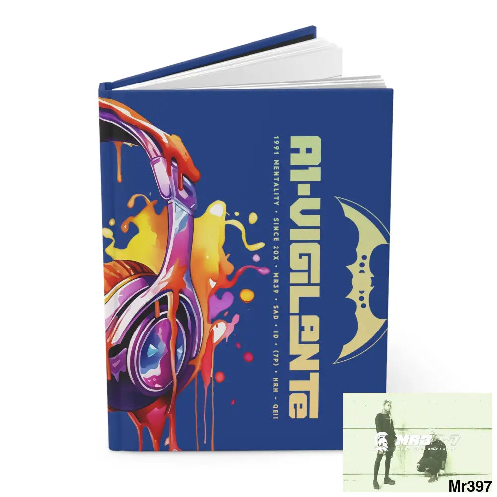 A1- Vigilante Melting Headset Hardcover Journal Matte Journal Paper products