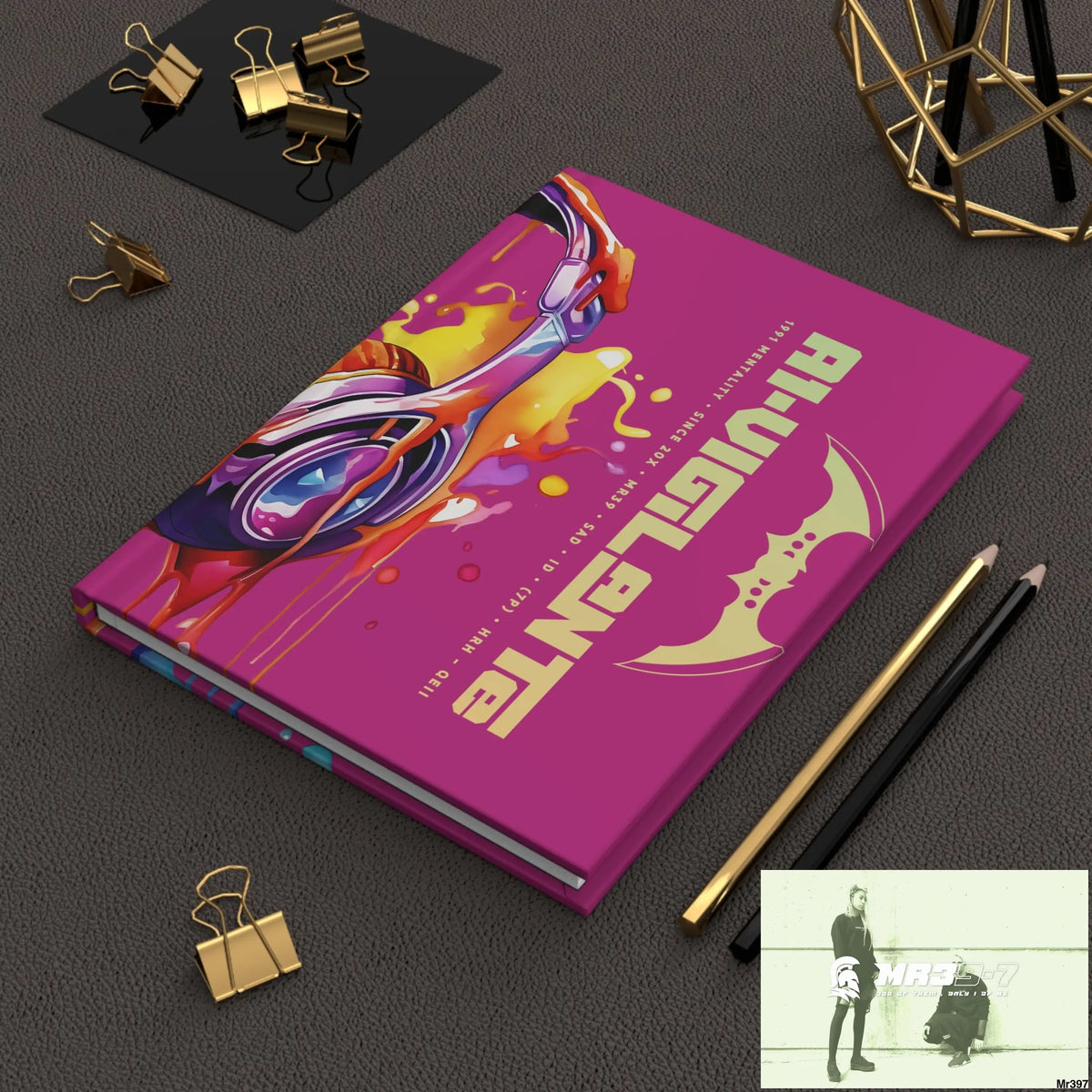A1- Vigilante Melting Headset Hardcover Journal Matte Journal Paper products