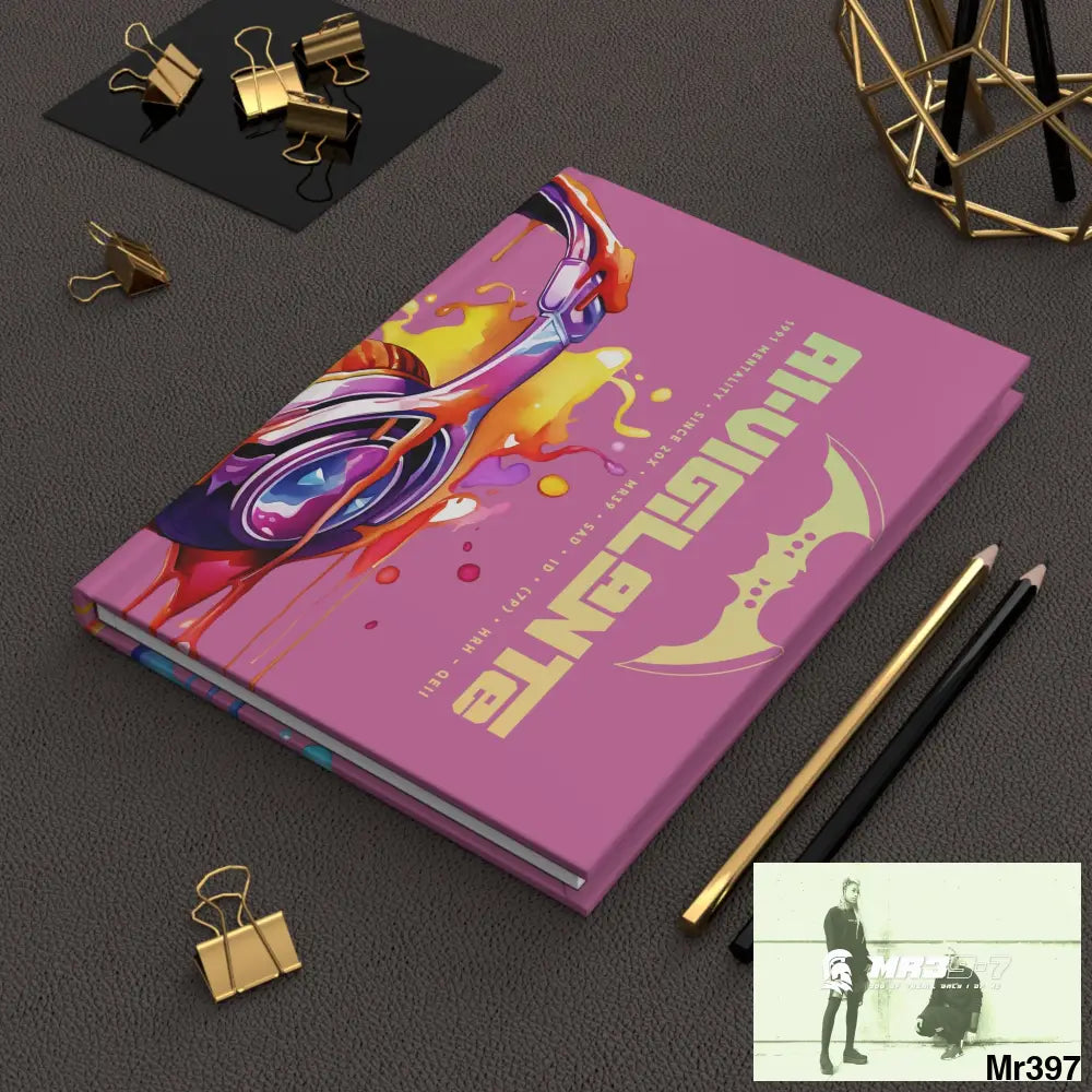 A1- Vigilante Melting Headset Hardcover Journal Matte Journal Paper products