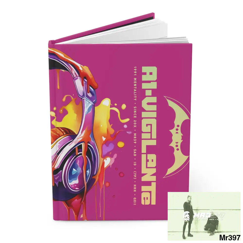 A1- Vigilante Melting Headset Hardcover Journal Matte Journal Paper products
