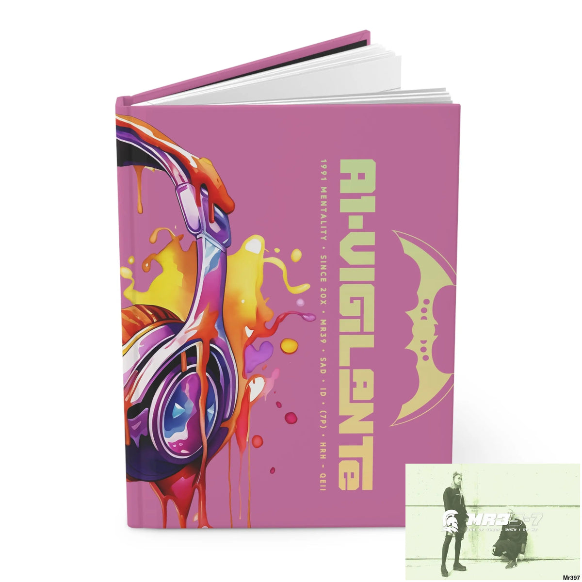 A1- Vigilante Melting Headset Hardcover Journal Matte Journal Paper products