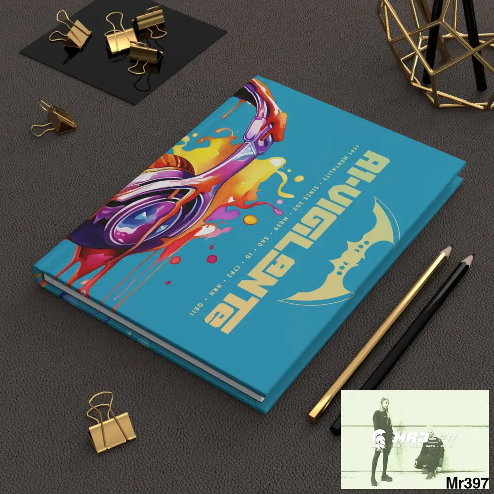 A1- Vigilante Melting Headset Hardcover Journal Matte Journal Paper products