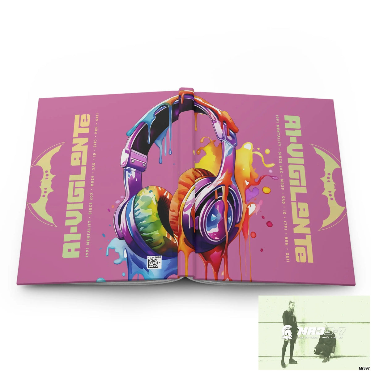 A1- Vigilante Melting Headset Hardcover Journal Matte Journal Paper products