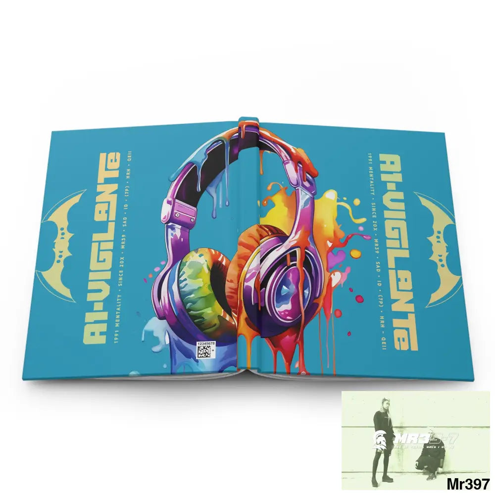 A1- Vigilante Melting Headset Hardcover Journal Matte Journal Paper products