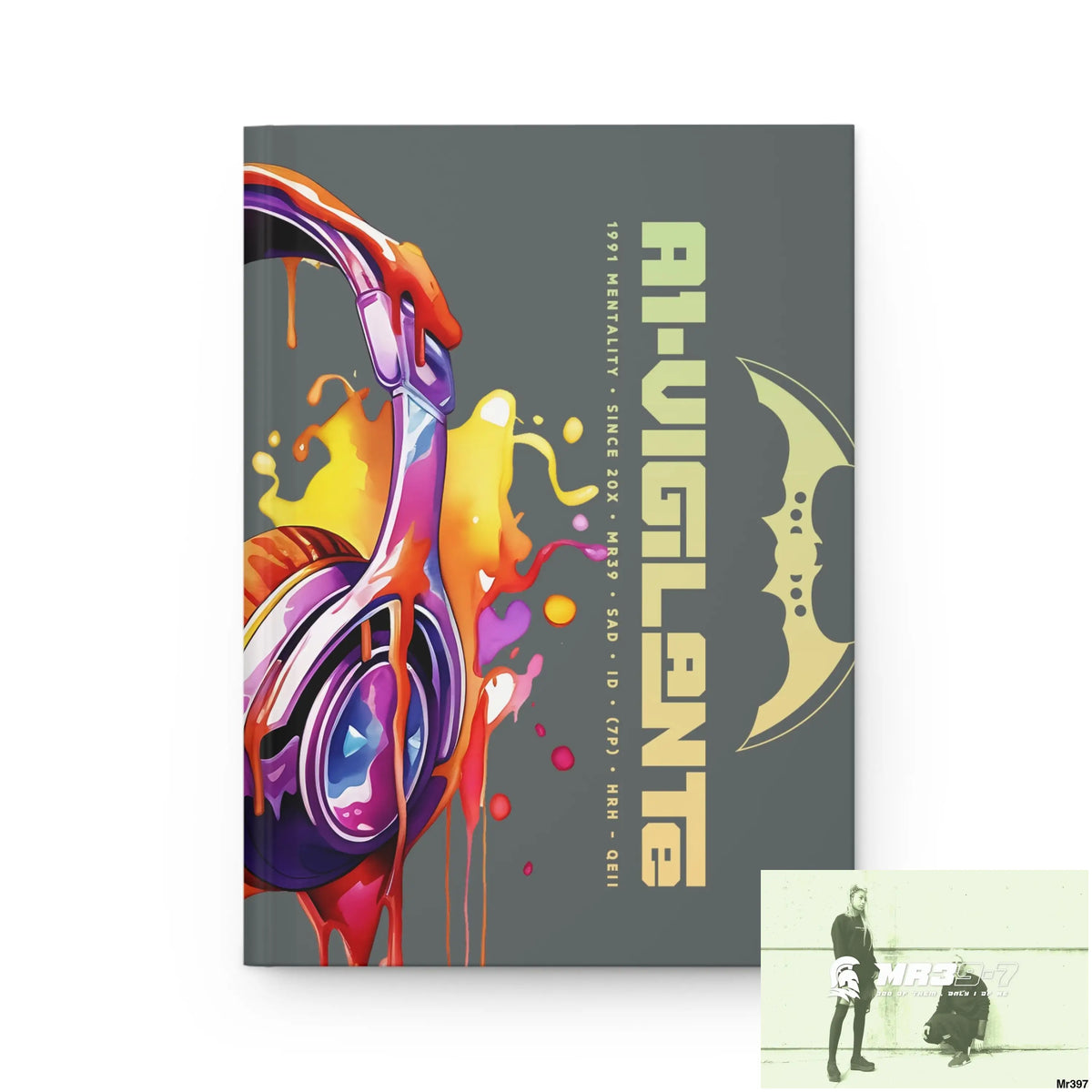A1- Vigilante Melting Headset Hardcover Journal Matte Journal Paper products