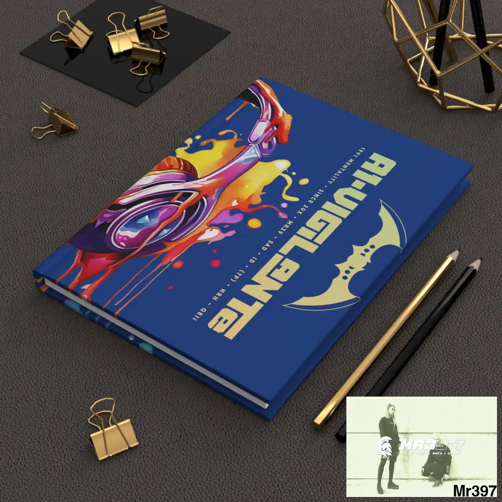 A1- Vigilante Melting Headset Hardcover Journal Matte Journal Paper products