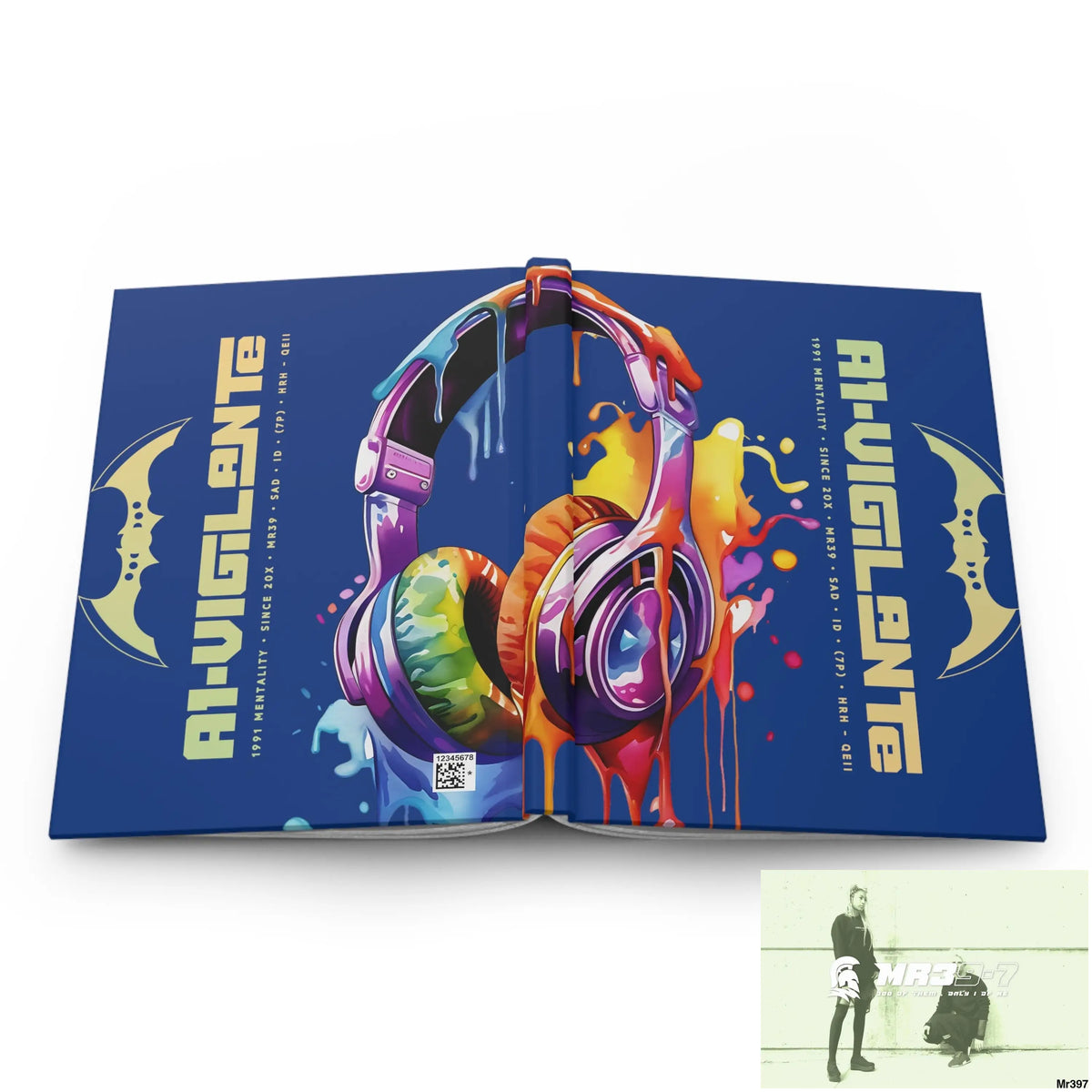 A1- Vigilante Melting Headset Hardcover Journal Matte Journal Paper products