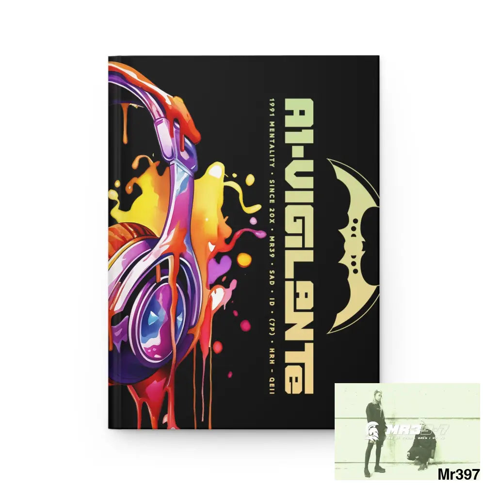 A1- Vigilante Melting Headset Hardcover Journal Matte Journal Paper products