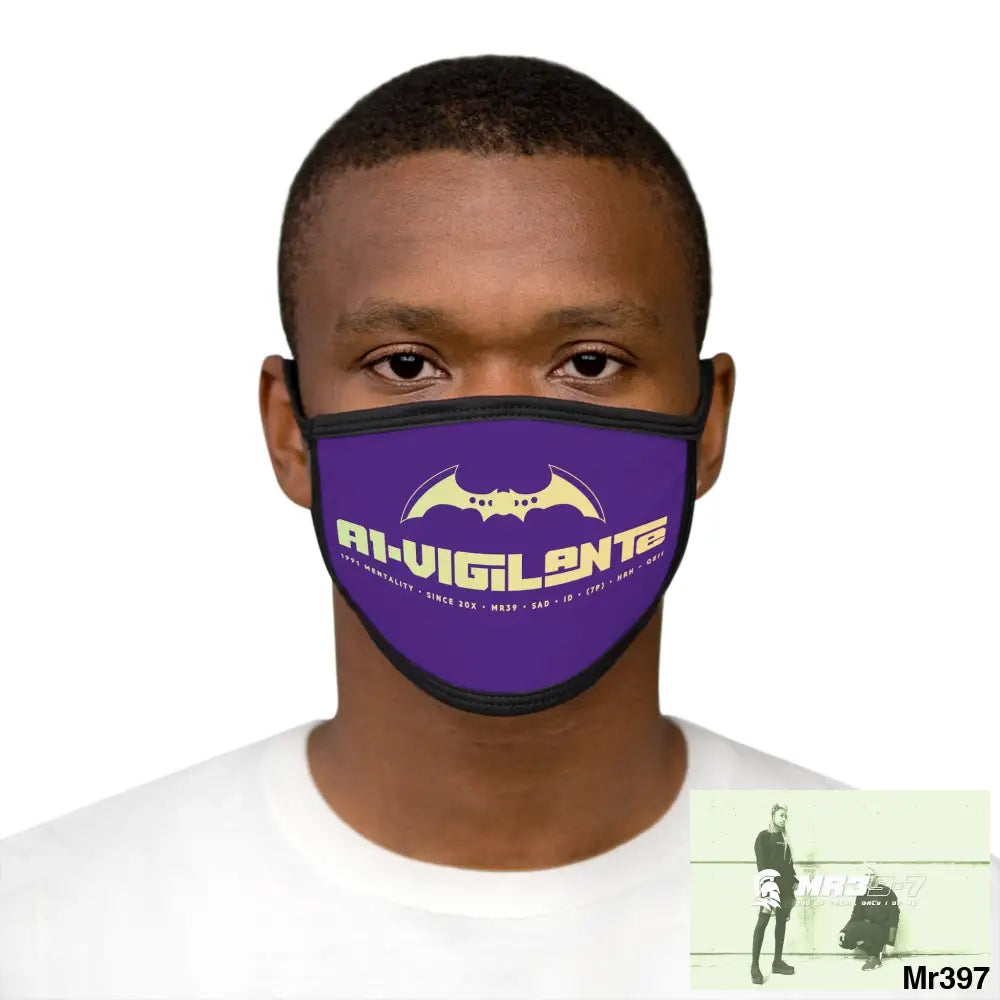 A1.Vigilante Mixed-Fabric Face Mask One size Accessories