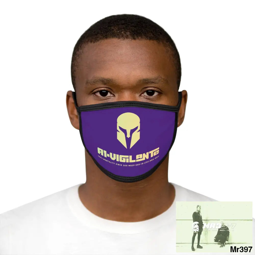 A1.Vigilante Mixed-Fabric Face Mask One size Accessories