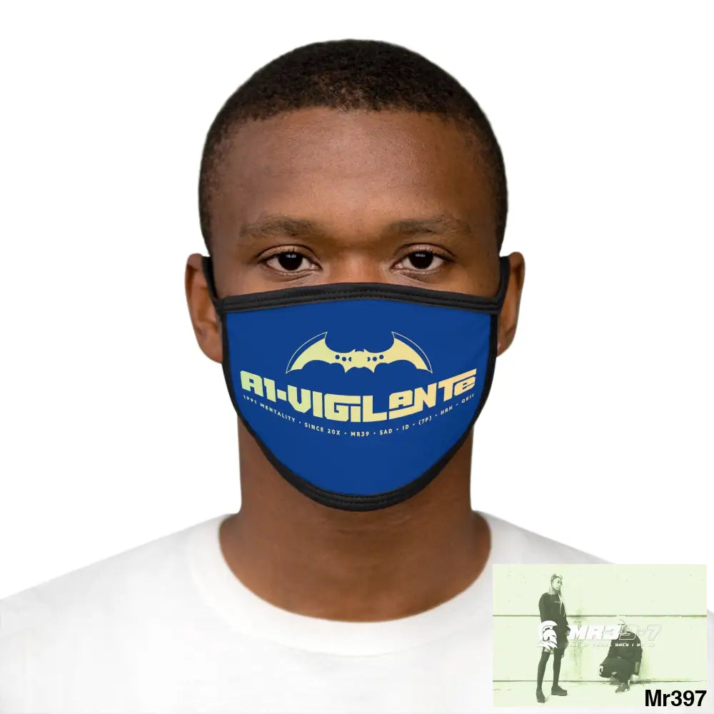 A1.Vigilante Mixed-Fabric Face Mask One size Accessories