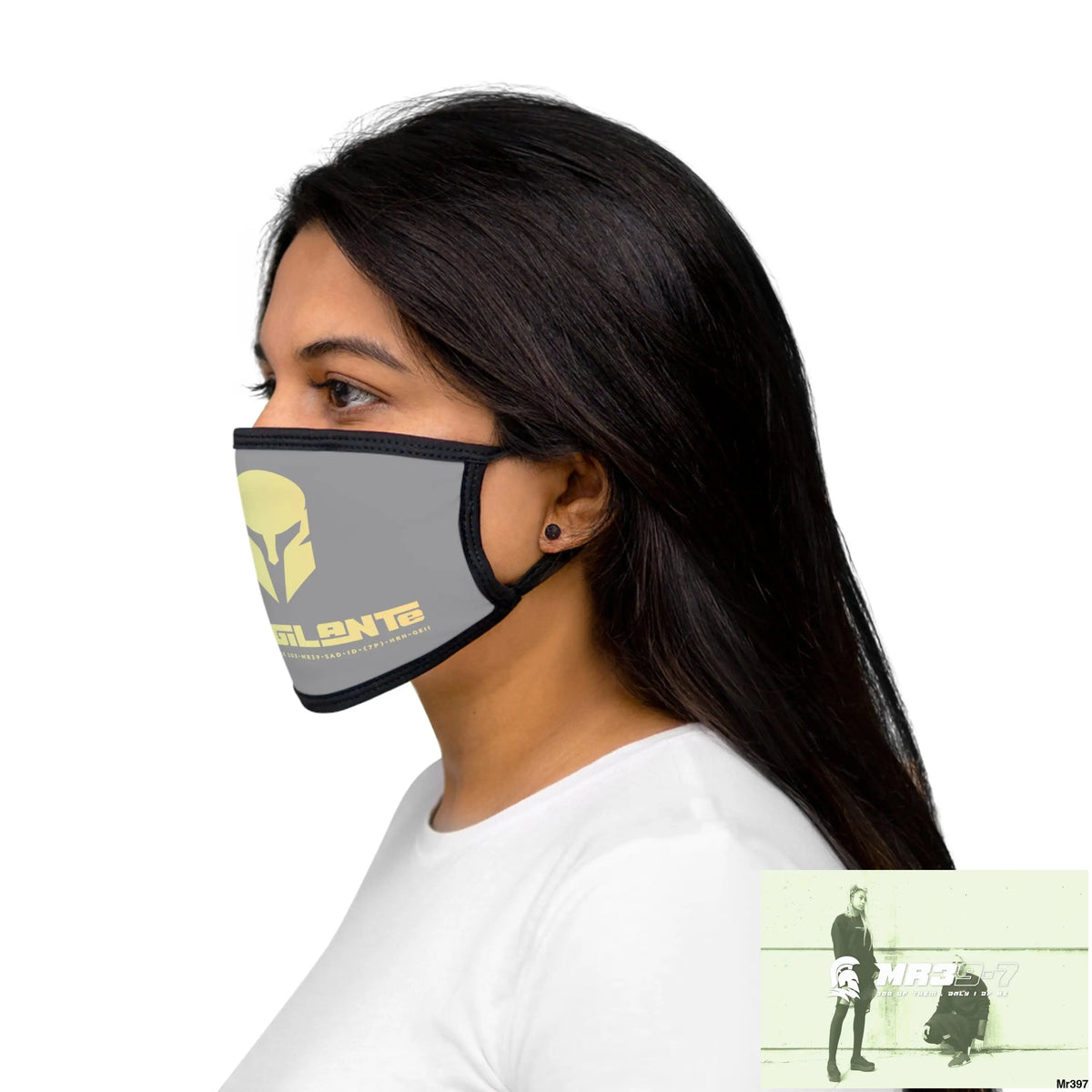 A1.Vigilante Mixed-Fabric Face Mask One size Accessories