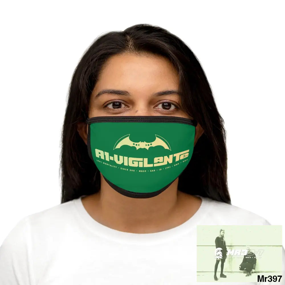 A1.Vigilante Mixed-Fabric Face Mask One size Accessories