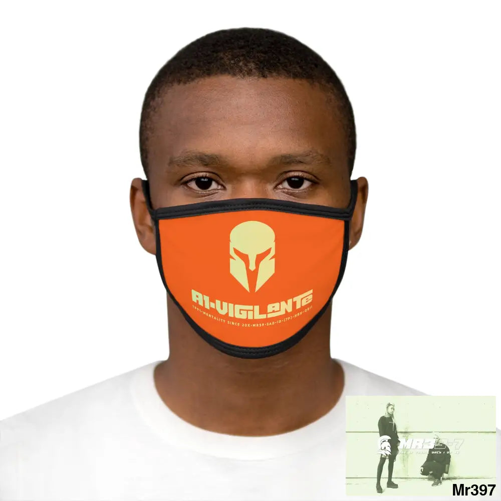 A1.Vigilante Mixed-Fabric Face Mask One size Accessories