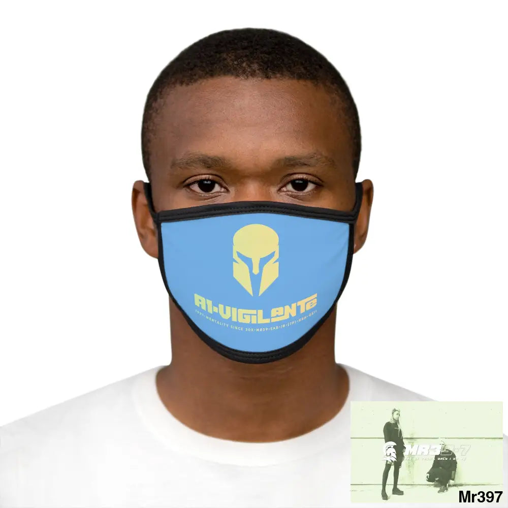 A1.Vigilante Mixed-Fabric Face Mask One size Accessories