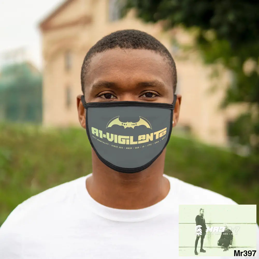 A1.Vigilante Mixed-Fabric Face Mask One size Accessories