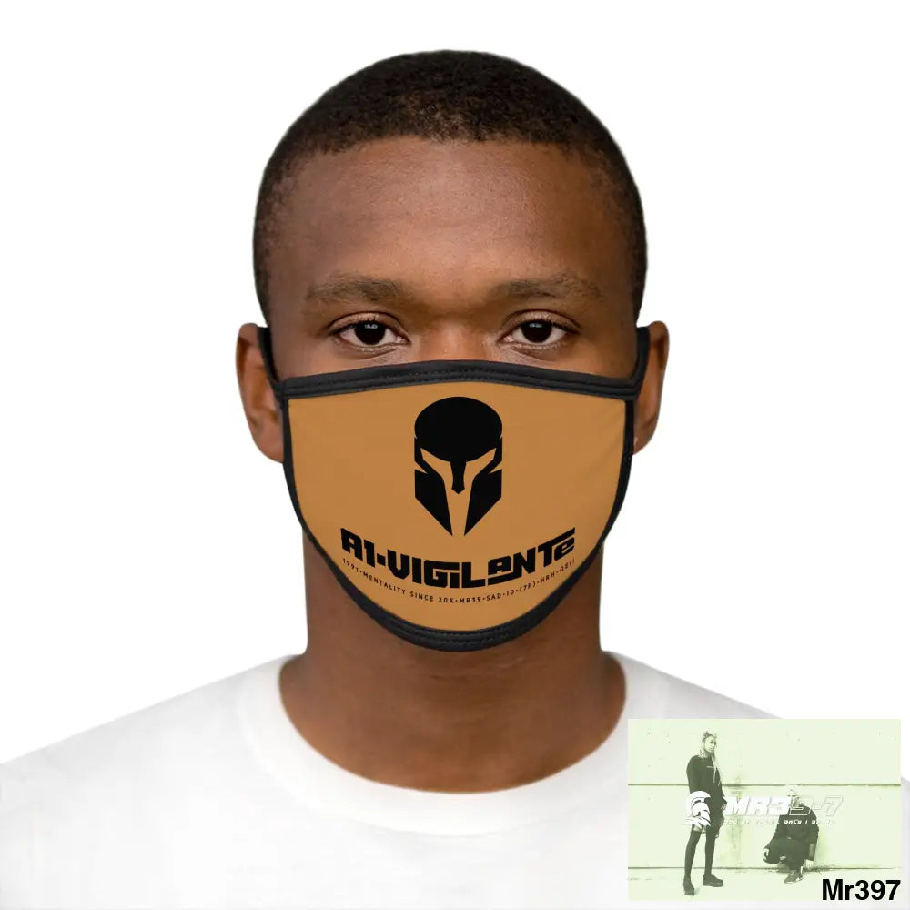 A1.Vigilante Mixed-Fabric Face Mask One size Accessories
