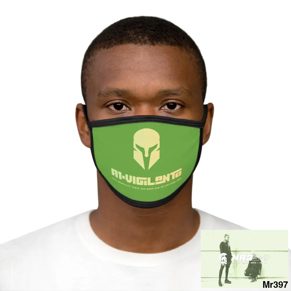 A1.Vigilante Mixed-Fabric Face Mask One size Accessories