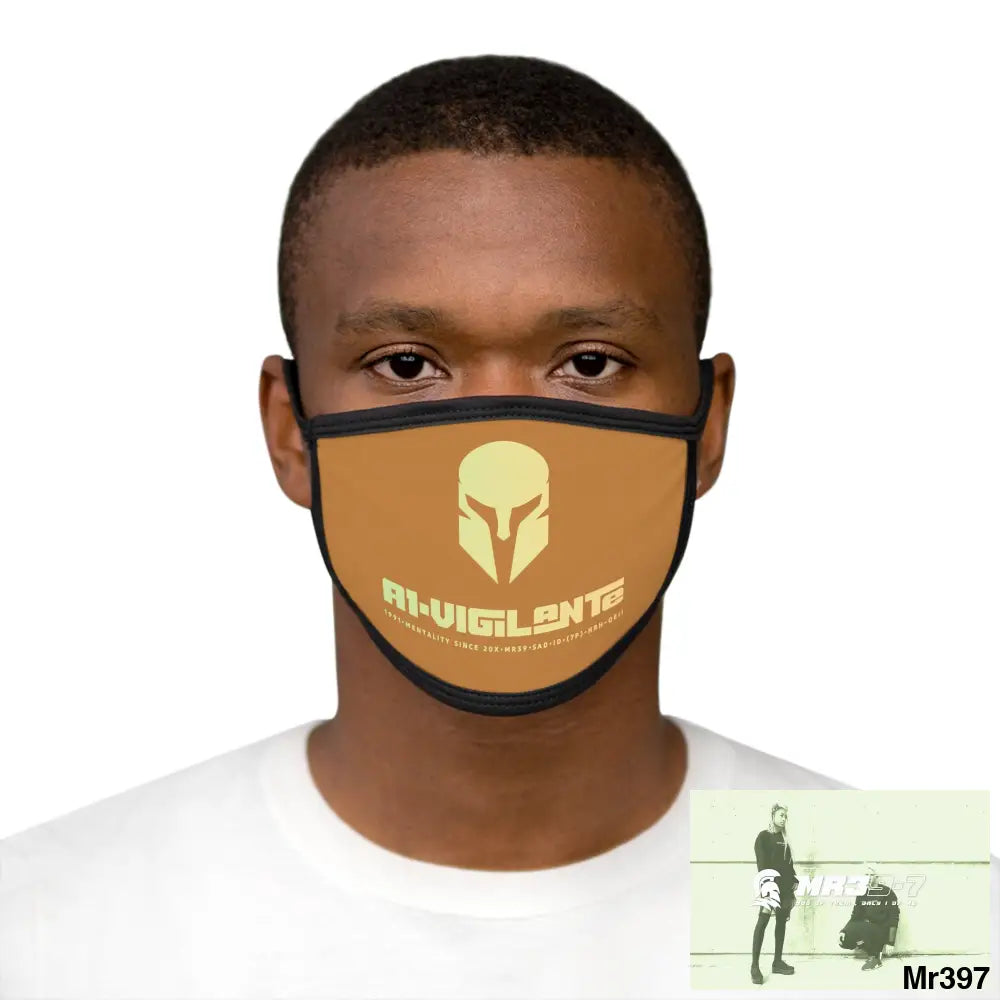 A1.Vigilante Mixed-Fabric Face Mask One size Accessories