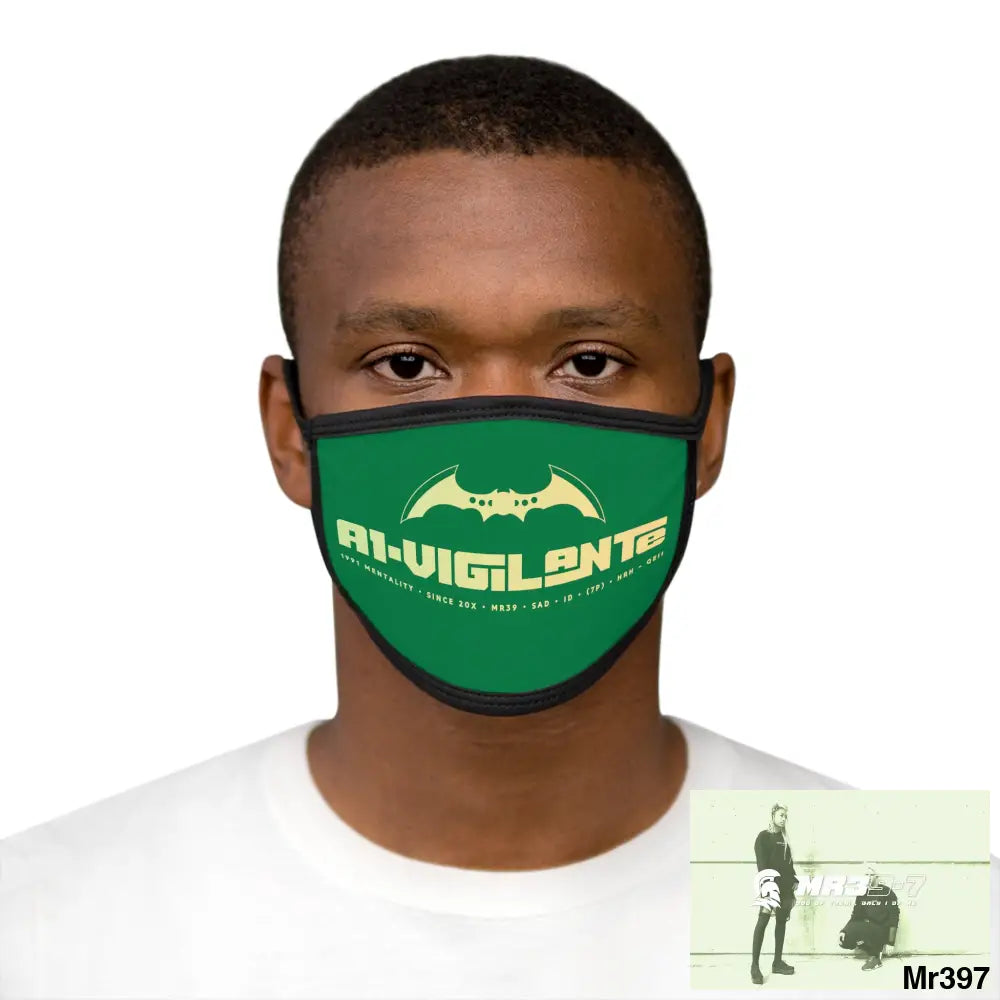 A1.Vigilante Mixed-Fabric Face Mask One size Accessories