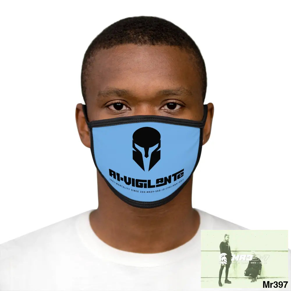 A1.Vigilante Mixed-Fabric Face Mask One size Accessories