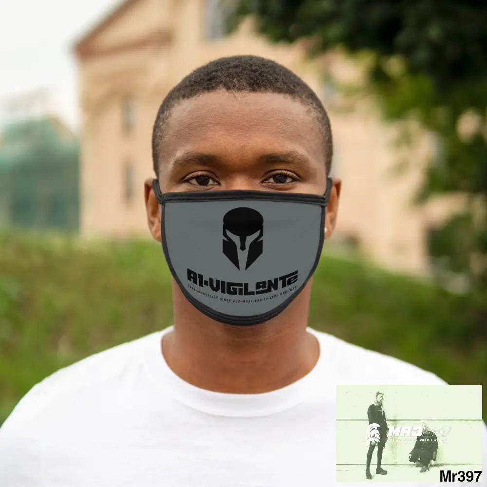 A1.Vigilante Mixed-Fabric Face Mask One size Accessories