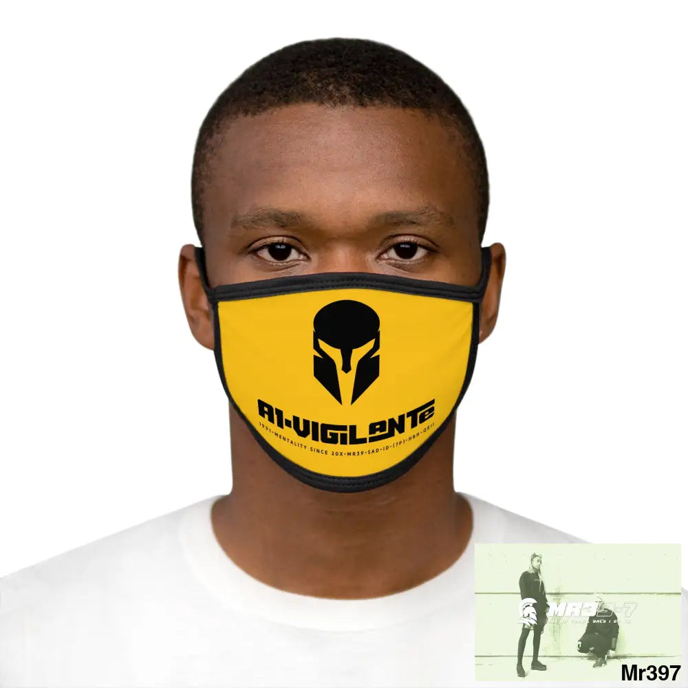 A1.Vigilante Mixed-Fabric Face Mask One size Accessories