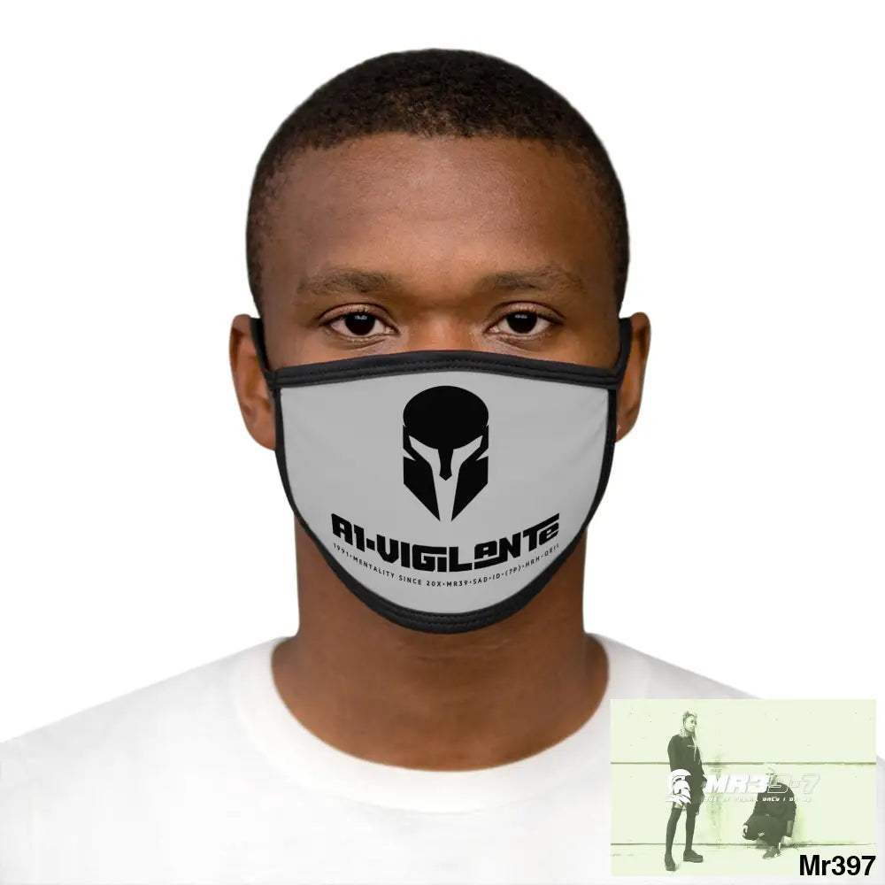A1.Vigilante Mixed-Fabric Face Mask One size Accessories