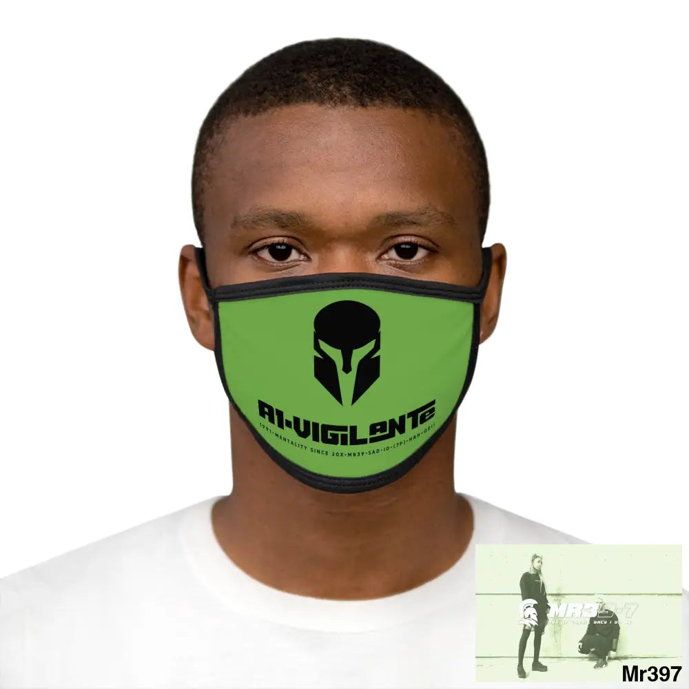 A1.Vigilante Mixed-Fabric Face Mask One size Accessories