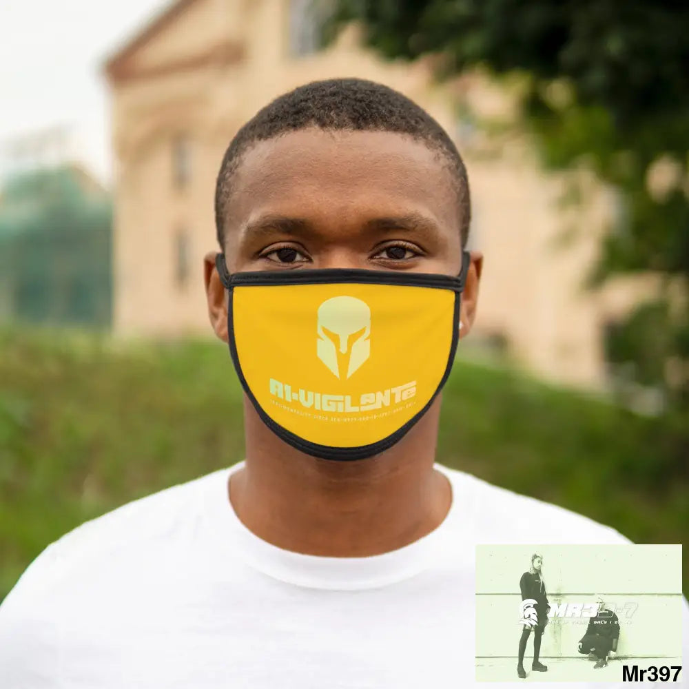 A1.Vigilante Mixed-Fabric Face Mask One size Accessories