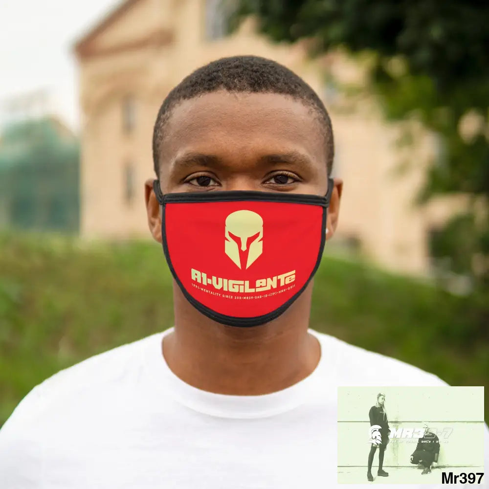 A1.Vigilante Mixed-Fabric Face Mask One size Accessories