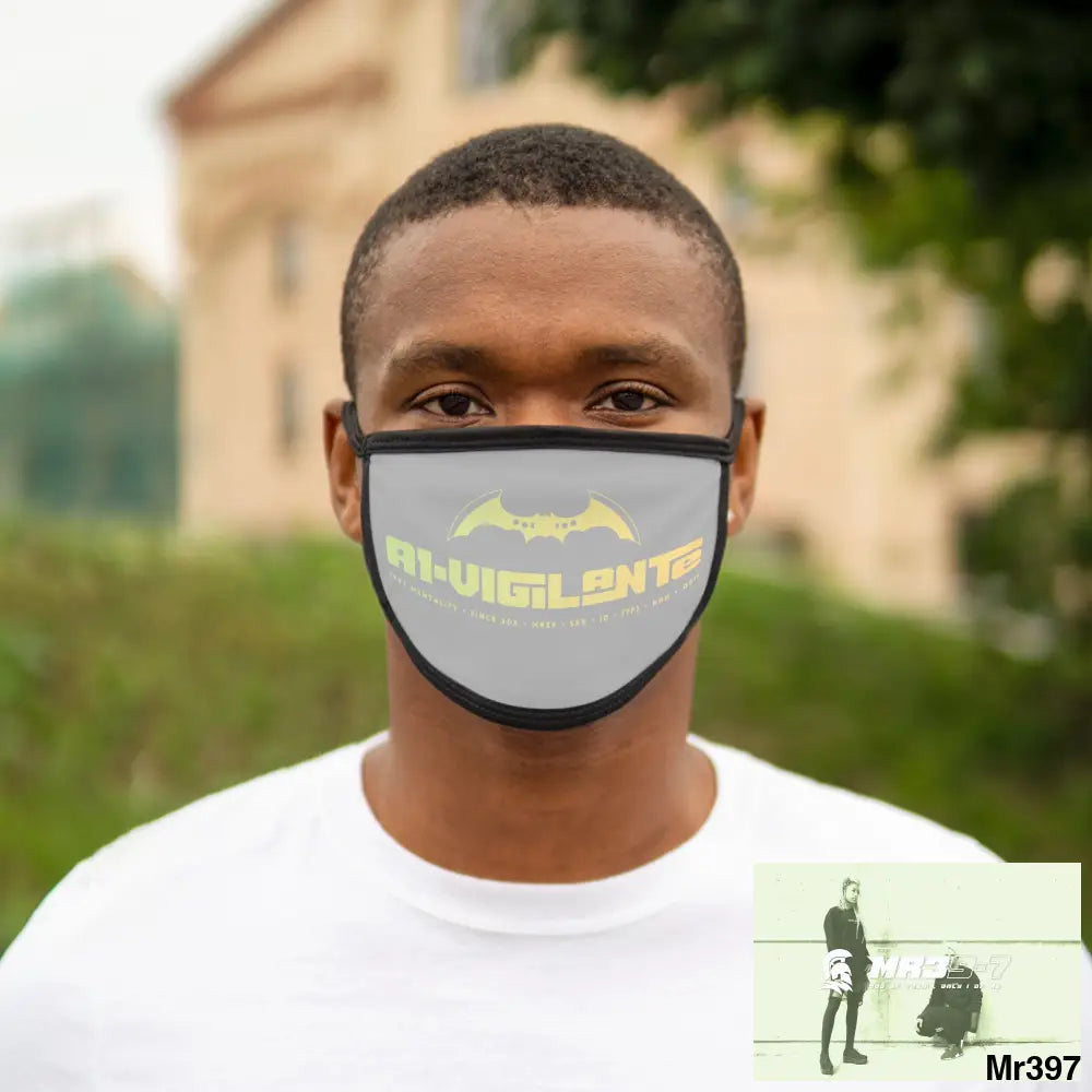 A1.Vigilante Mixed-Fabric Face Mask One size Accessories