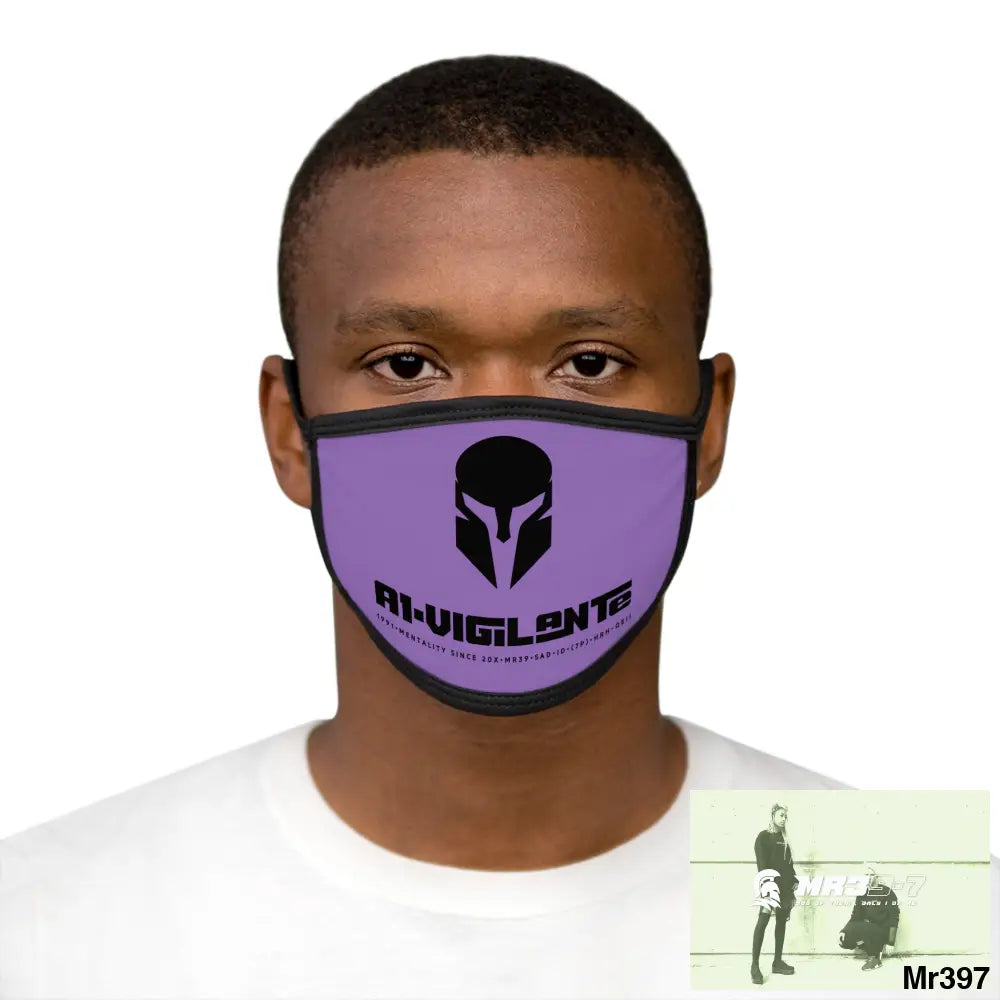 A1.Vigilante Mixed-Fabric Face Mask One size Accessories