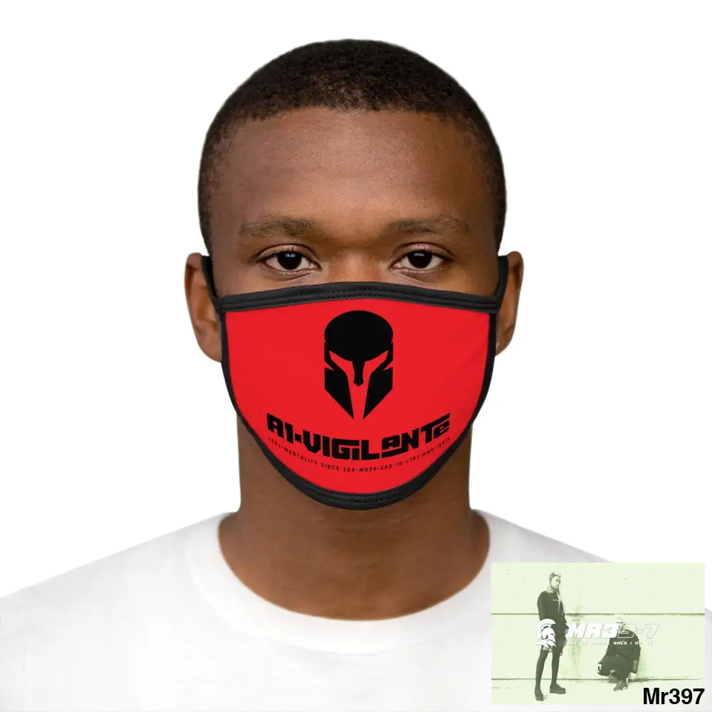 A1.Vigilante Mixed-Fabric Face Mask One size Accessories