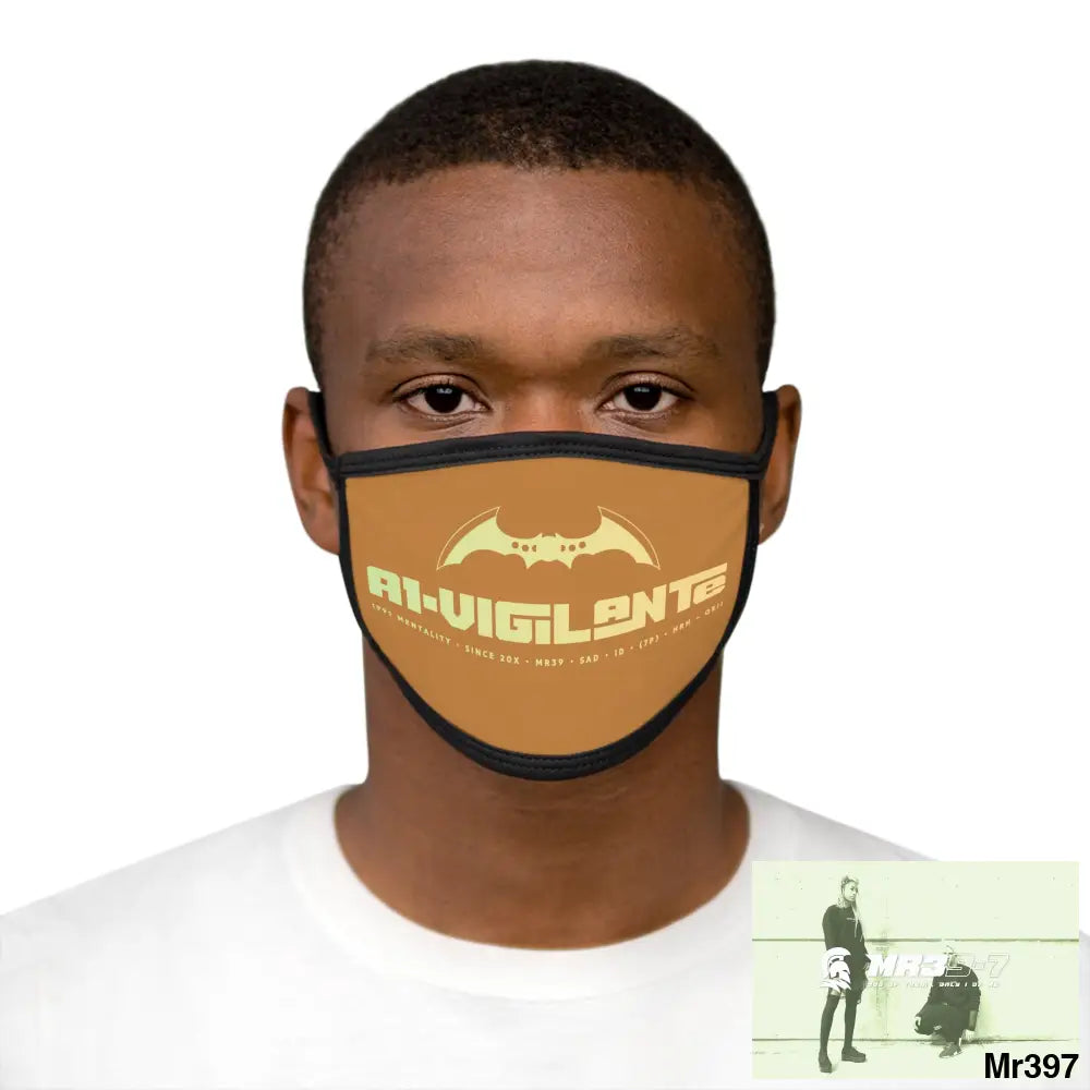 A1.Vigilante Mixed-Fabric Face Mask One size Accessories