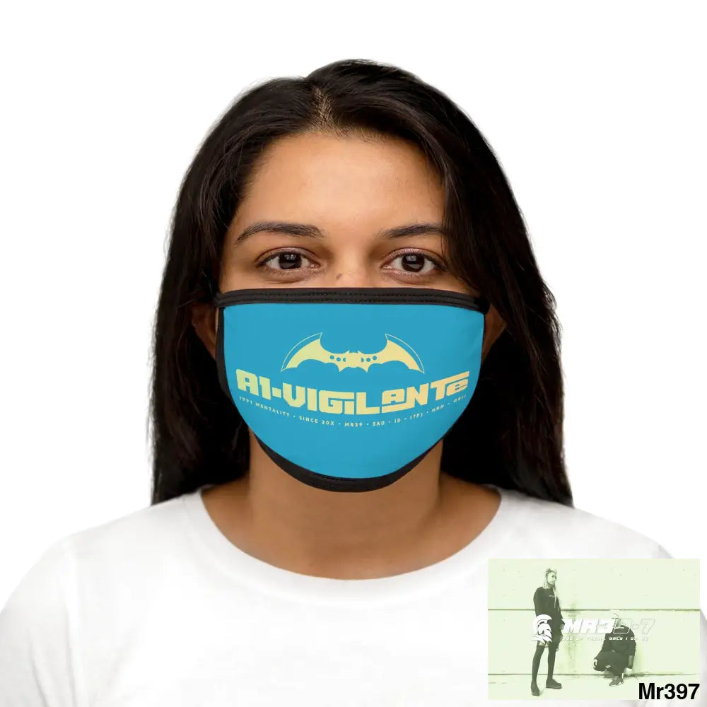 A1.Vigilante Mixed-Fabric Face Mask One size Accessories