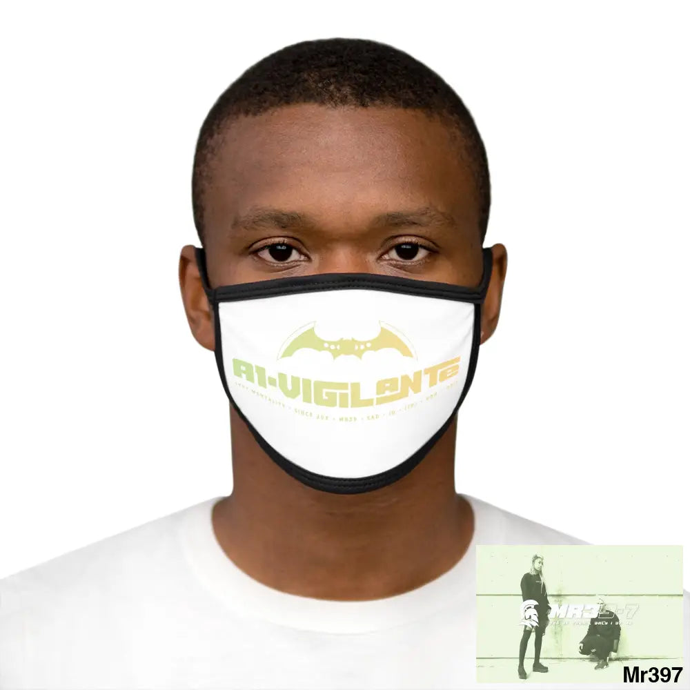 A1.Vigilante Mixed-Fabric Face Mask One size Accessories