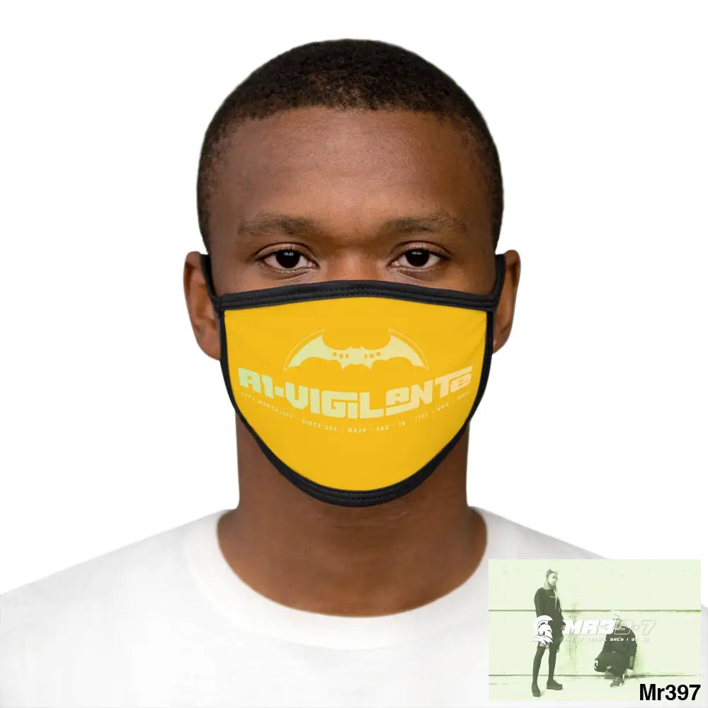 A1.Vigilante Mixed-Fabric Face Mask One size Accessories