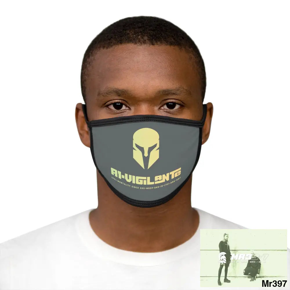 A1.Vigilante Mixed-Fabric Face Mask One size Accessories
