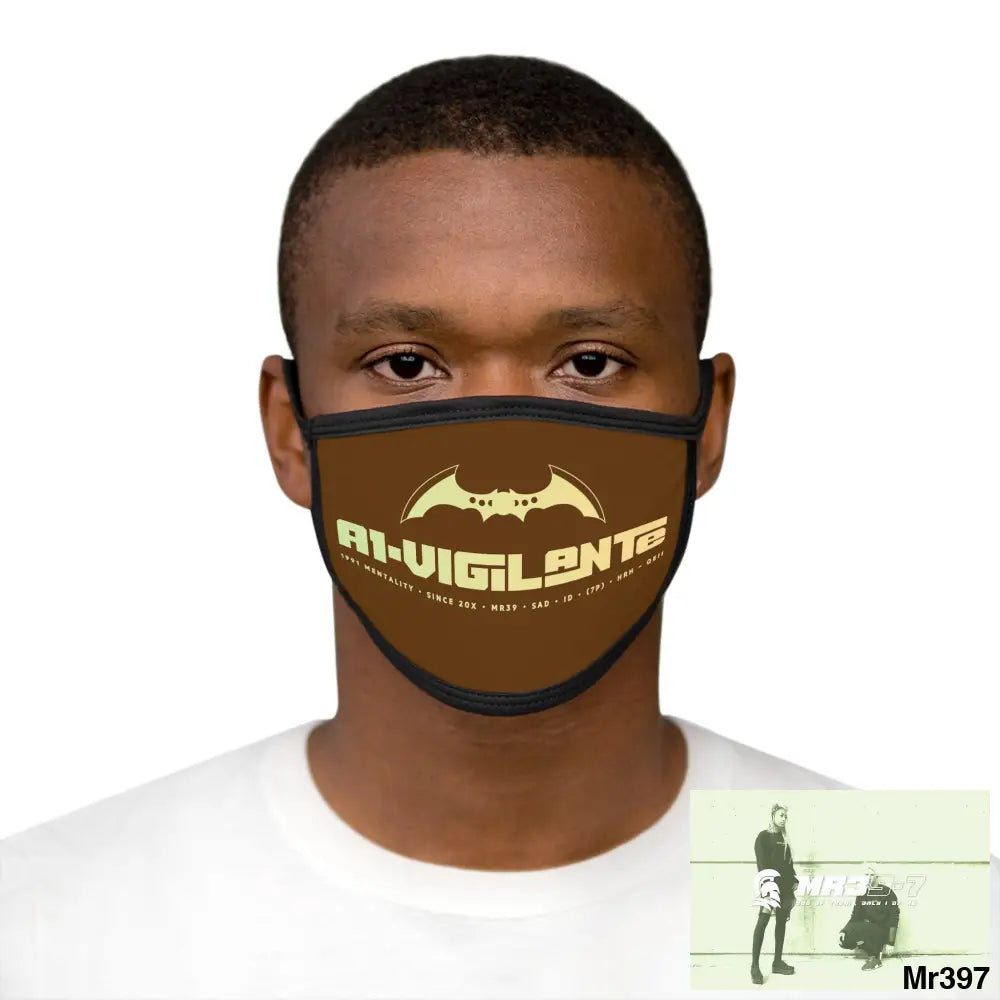 A1.Vigilante Mixed-Fabric Face Mask One size Accessories