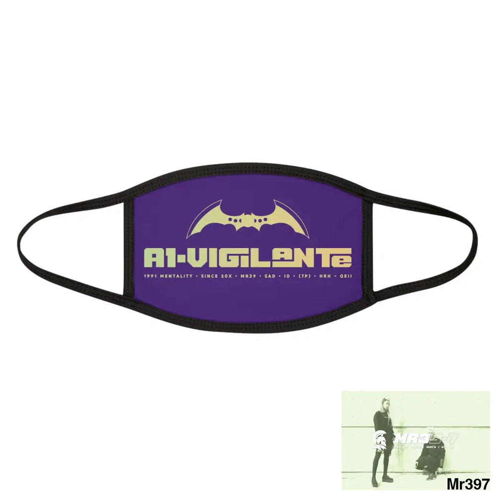 A1.Vigilante Mixed-Fabric Face Mask One size Accessories