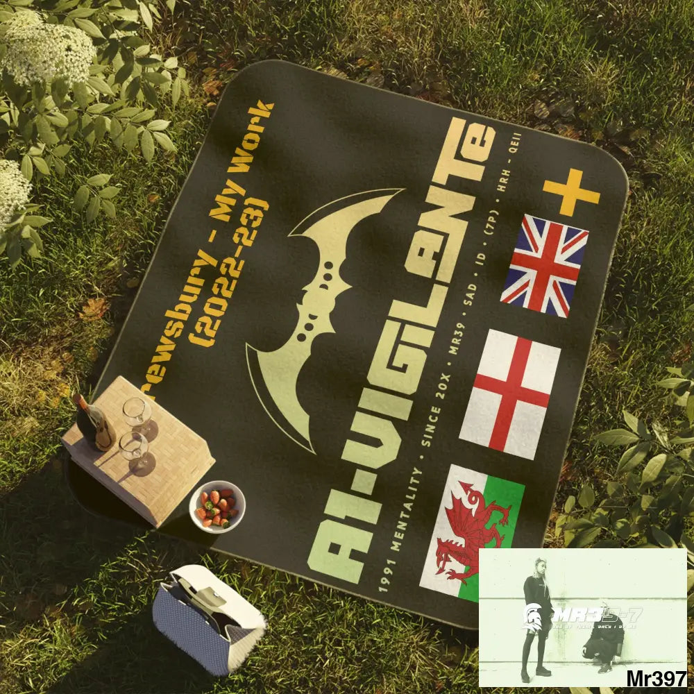 A1 Vigilante my work Picnic Blanket 61’’ × 51’’ Home Decor