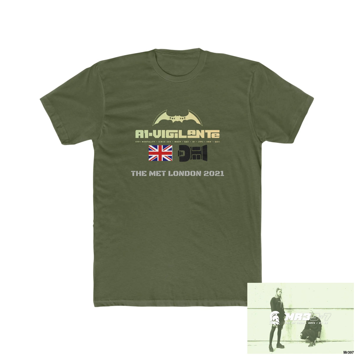 A1-Vigilante One flew over the Redwoods Centre - Men’s Cotton Crew Tee Solid Military Green / XS T-Shirt