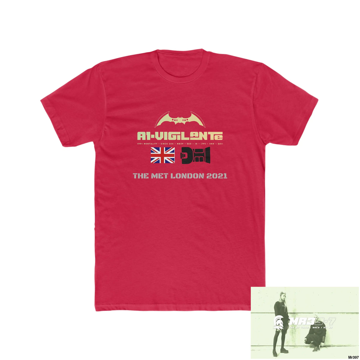 A1-Vigilante One flew over the Redwoods Centre - Men’s Cotton Crew Tee Solid Red / XS T-Shirt