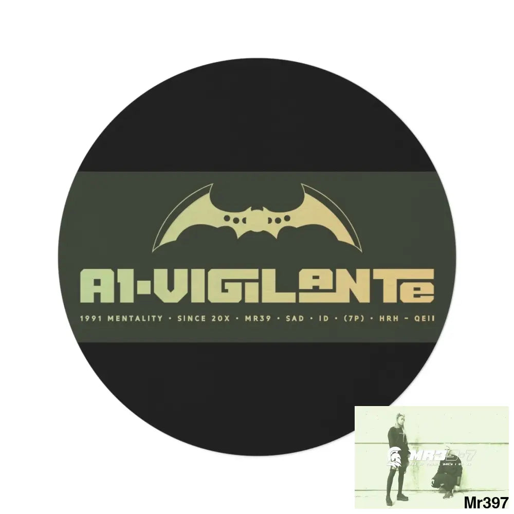 A1-Vigilante Round Rug 60’’ × 60’’ Home Decor