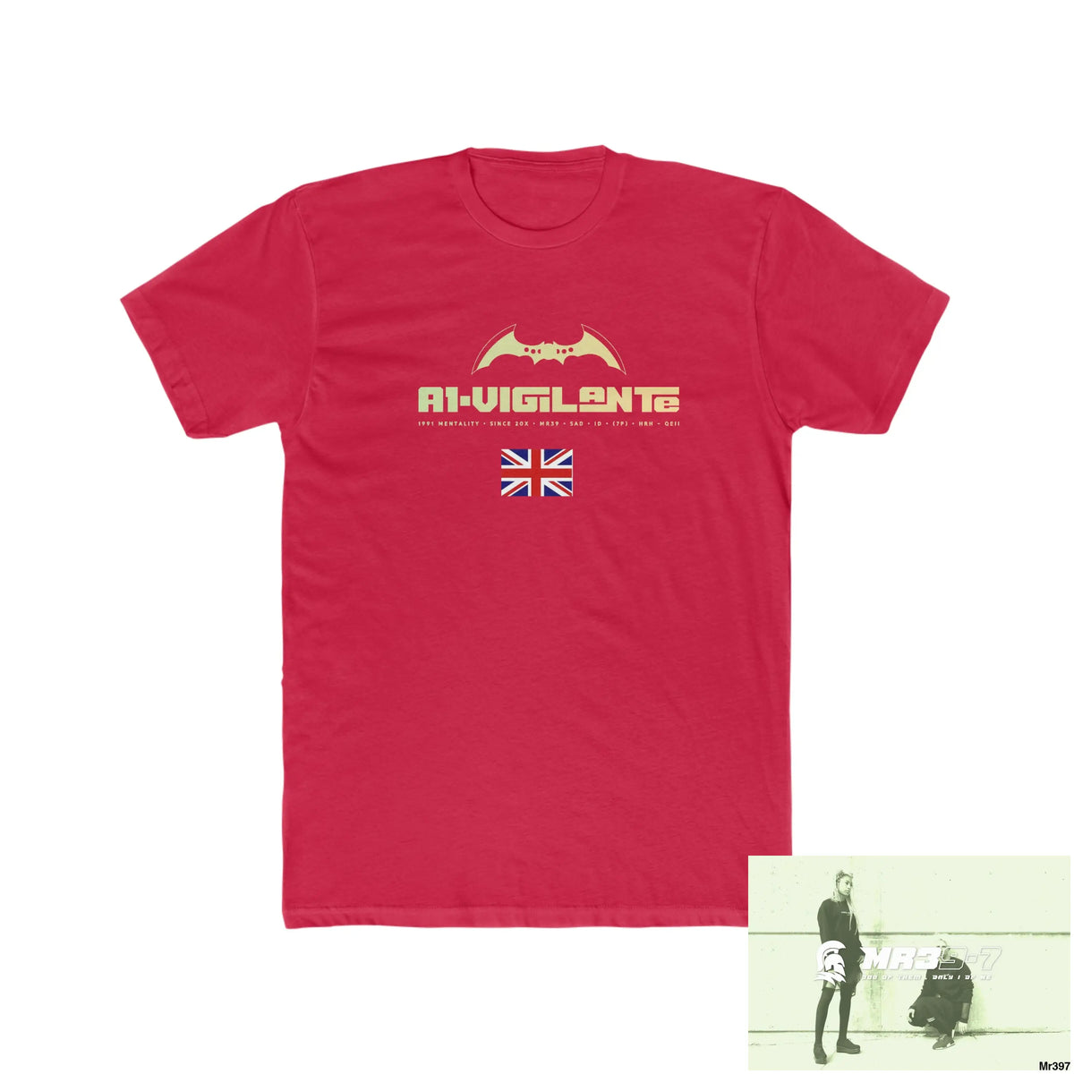 A1-Vigilante Shrewsbury My Work 2022-23 - Men’s Cotton Crew Tee Solid Red / XS T-Shirt
