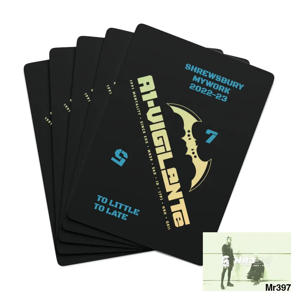 A1-Vigilante Shrewsbury My Work 22-23 Custom Poker Cards 2.47’’ x 3.47’’ / White / Semi Glossy Paper products