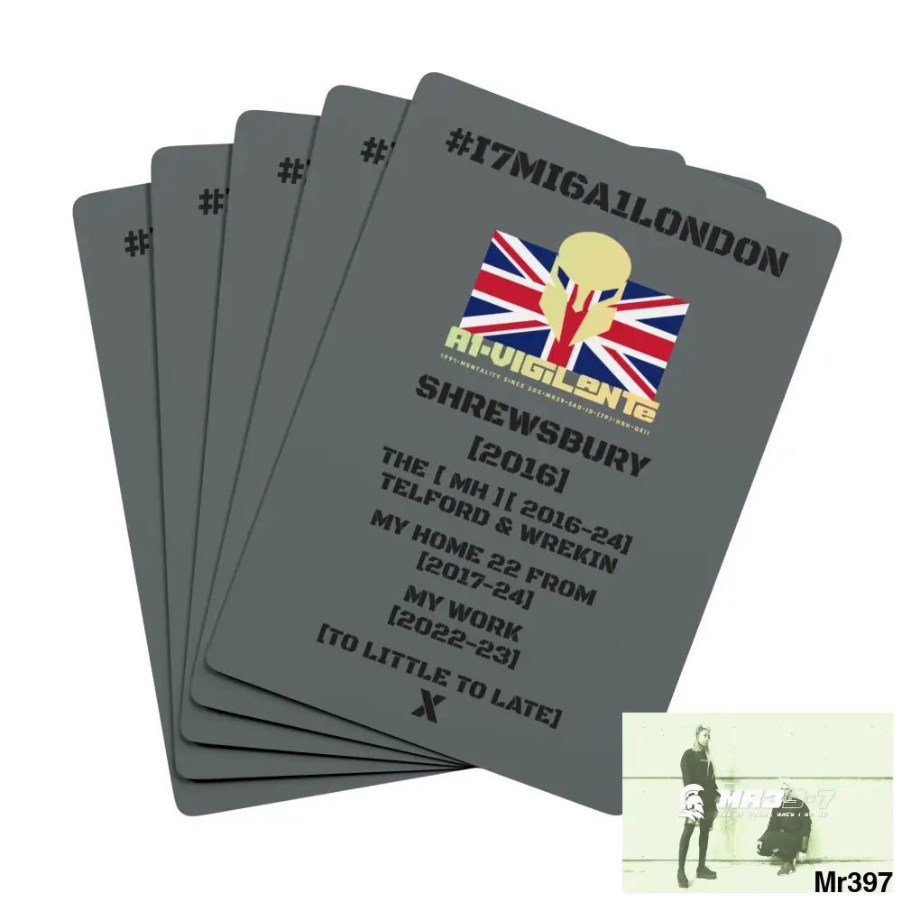 A1-Vigilante SPA #I7MI6A1London Shrewsbury Telford & Wrekin MH,My Home My Work Ltd Edition Custom Poker Cards 2.5’’ x